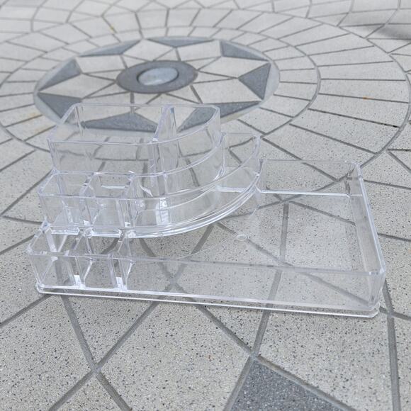 Clear Make Up Craft Acrylic Plastic Storage Caddy Bundle Lot - Picture 2 of 8